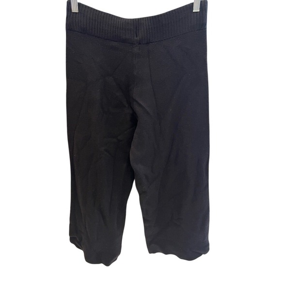 River Island Pants - River Island Womens Black Knit Wide Leg Culotte Trousers Drawstring New Size M